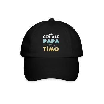 Dieser Geniale Papa Gehört Zu Timo - Baseballkappe - Schwarz/Schwarz - Vorne