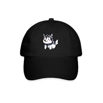 Husky chien pilote Malamute - Casquette classique - noir/noir - Devant