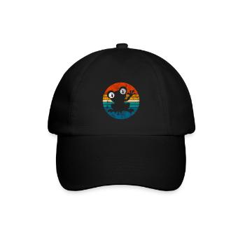 Frosch Frösche Geschenk für Kinder Lustig Witzig - Baseballkappe - Schwarz/Schwarz - Vorne