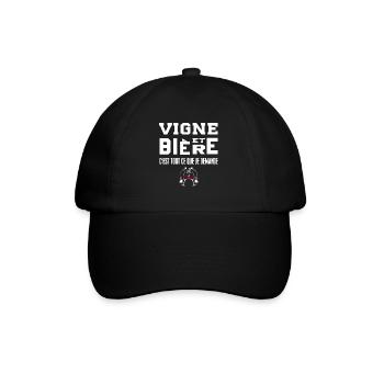Vigne et bière c'est tout ce que je demande tshirt - Casquette classique - noir/noir - Devant