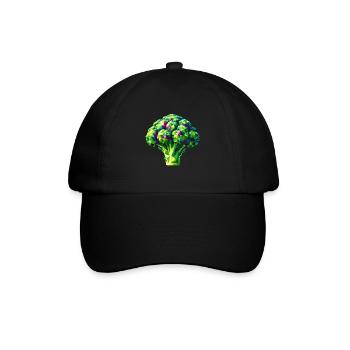 Brocoli géométrique abstrait - Design de couleur vibrante - Casquette classique - noir/noir - Devant