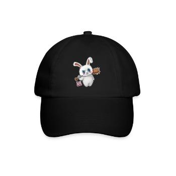 Bunny menace - mignon et grossier - Casquette classique - noir/noir - Devant