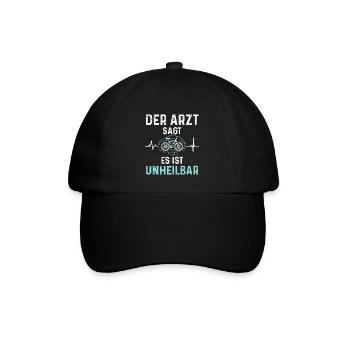 Der Arzt Sagt Es Ist Unheilbar Fahrrad - Fahrrad - Baseballkappe - Schwarz/Schwarz - Vorne