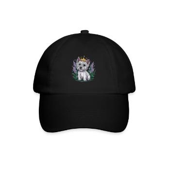 Süßér West Highland White Terrier avec couronne - Casquette classique - noir/noir - Devant