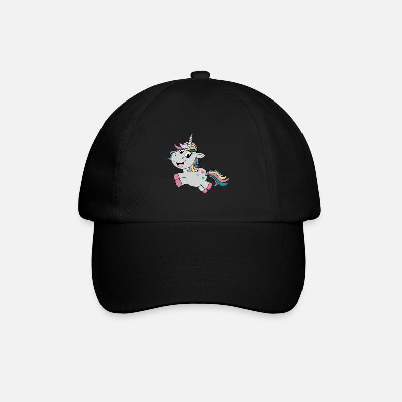 Einhorn - Baseballkappe - Schwarz/Schwarz