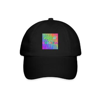 Life is colorful - Baseball Cap - black/black - Front