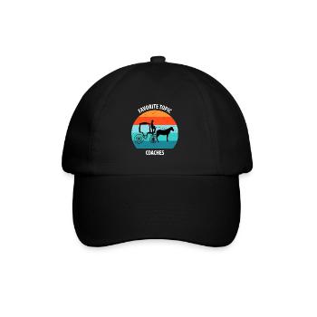 Kutscher Kutsche Pferdekutscher Kutschieren - Baseballkappe - Schwarz/Schwarz - Vorne