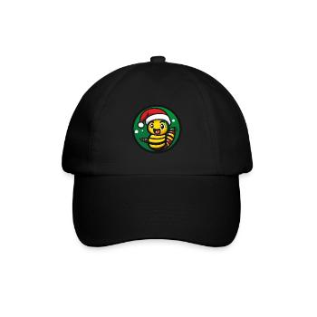 Worm Christmas Animal - Baseball Cap - black/black - Front