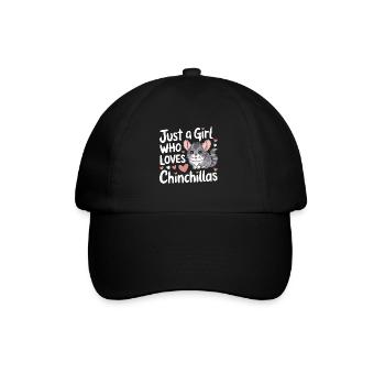 Chinchilla Chinchillas Mouse - Baseball Cap - black/black - Front