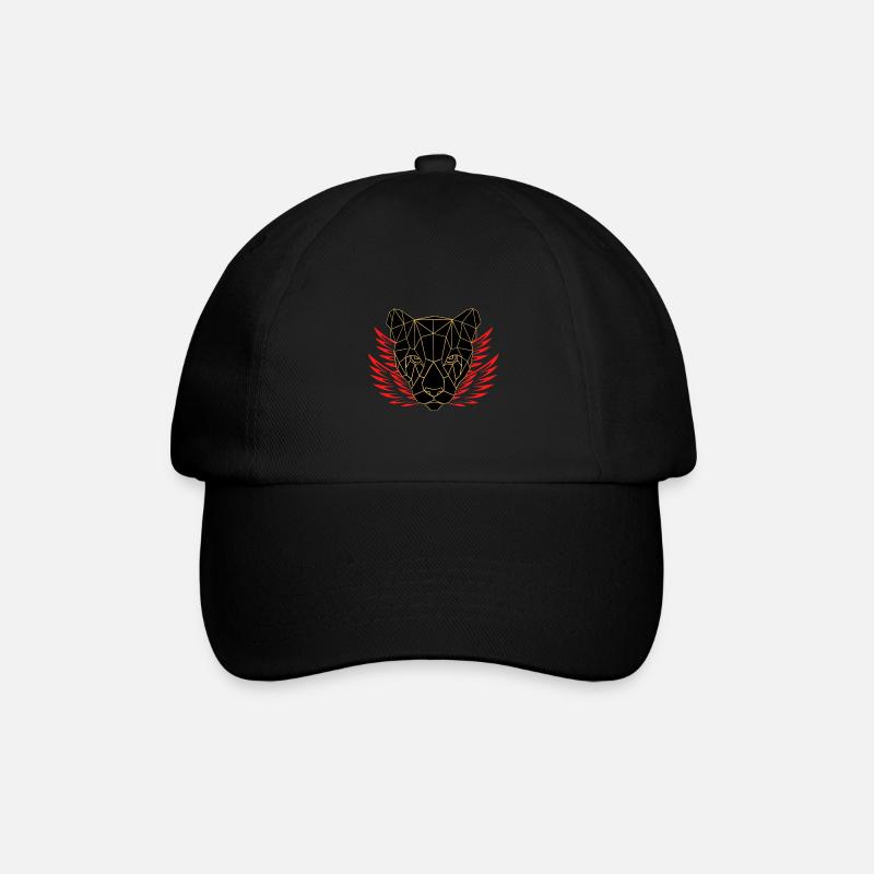 Panthère aux ailes rouges - Casquette classique - noir/noir