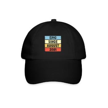 21 Years Old Epic Since August 2001 21st Birthday - Baseball Cap - black/black - Front