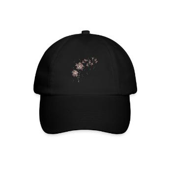 Sport Cheerleading Geschenk Pusteblume Cheerleader - Baseballkappe - Schwarz/Schwarz - Vorne
