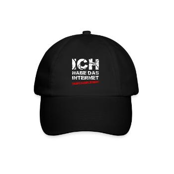 Ich Habe Das Internet Durchgelesen - Baseballkappe - Schwarz/Schwarz - Vorne