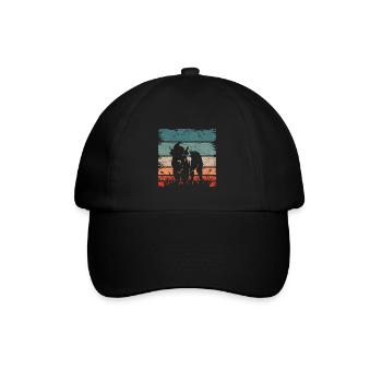 Rétro Vintage Bison Américain Bison - Casquette classique - noir/noir - Devant
