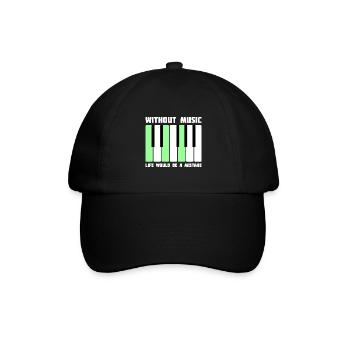 Sans musique, la vie serait une erreur - Casquette classique - noir/noir - Devant