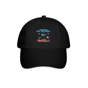 Zooologiste marin officiel Zooologie Mer - Casquette classique - noir/noir - Devant