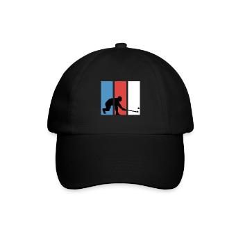 Hockey Feldhockey Hockeyspieler retro Penalty - Baseballkappe - Schwarz/Schwarz - Vorne