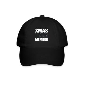 Xmas Team - Baseballkappe - Schwarz/Schwarz - Vorne