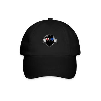 England und Europäische Union EU Fahne Flaggen - Baseballkappe - Schwarz/Schwarz - Vorne