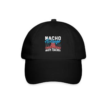 Mexican Food Nacho Math Teacher Mathematics - Baseball Cap - black/black - Front