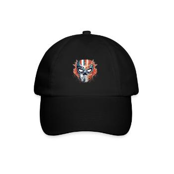 Lucha Libre Mexikanische Wrestling Maske Luchador - Baseballkappe - Schwarz/Schwarz - Vorne