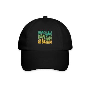 Sorry Girls Mum Says NoDate Baby Shower - Baseball Cap - black/black - Front