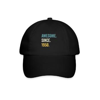 66 Years Old Awesome Since 1958 66th Birthday - Baseball Cap - black/black - Front