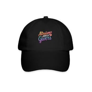 Altruisme Don désintéressé Donner d’école - Casquette classique - noir/noir - Devant