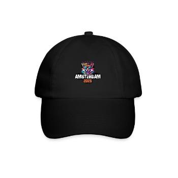 Amsterdam 2025 Urlaub Fuchs - Baseballkappe - Schwarz/Schwarz - Vorne