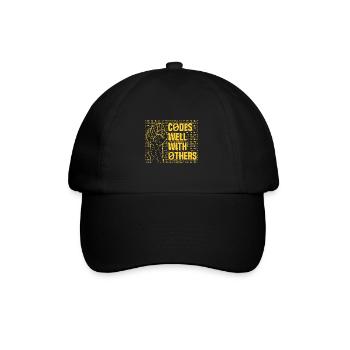 Programmierer Coder Software Entwickler - Baseballkappe - Schwarz/Schwarz - Vorne