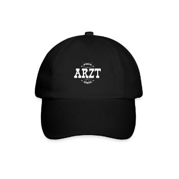 Arzt Beruf - Baseballkappe - Schwarz/Schwarz - Vorne