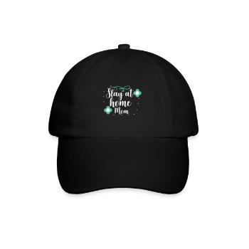Slay at home Mom - Baseballkappe - Schwarz/Schwarz - Vorne