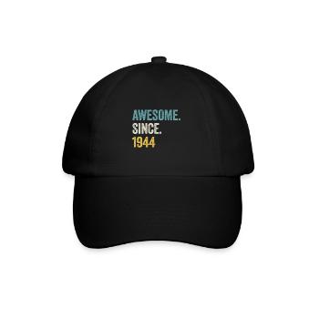 80e anniversaire 80 ans d’expérience depuis 1944 - Casquette classique - noir/noir - Devant