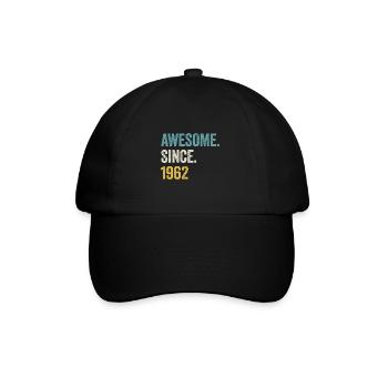 62 Years Old Awesome Since 1962 62nd Birthday - Baseball Cap - black/black - Front