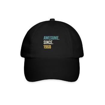56 Years Old Awesome Since 1968 56th Birthday - Baseball Cap - black/black - Front