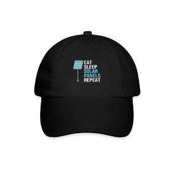 Renewable energies, solar cells, photovoltaics - Baseball Cap - black/black - Front