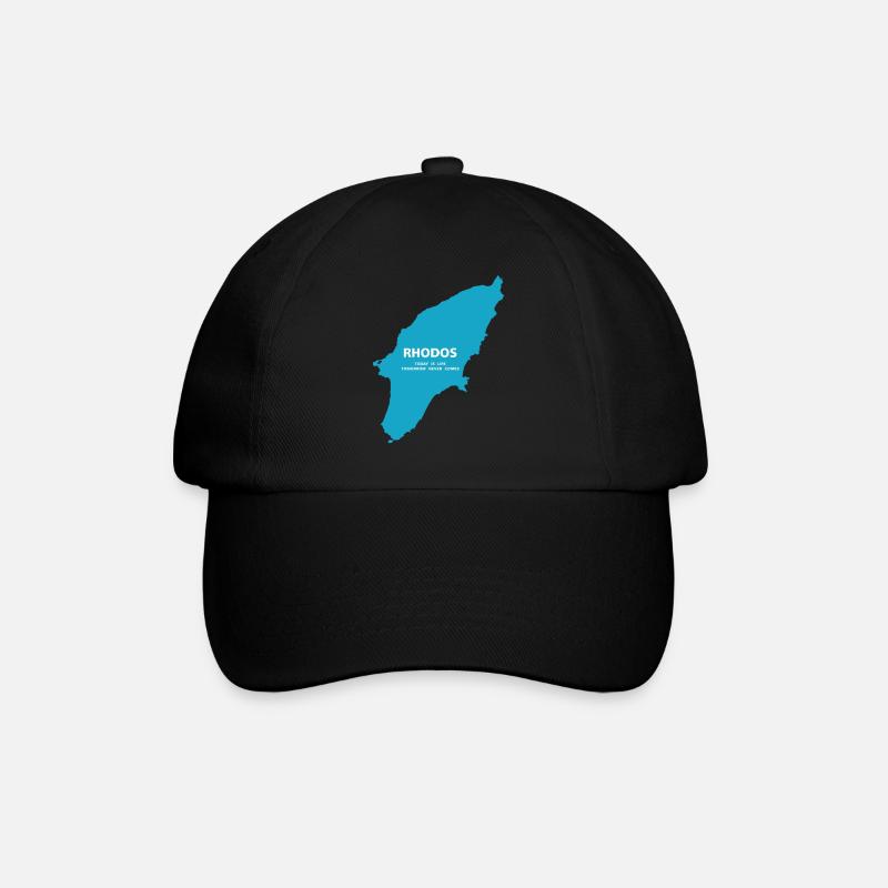 Rhodes is life - Baseball Cap - black/black