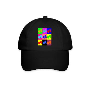Roller coloré - Casquette classique - noir/noir - Devant
