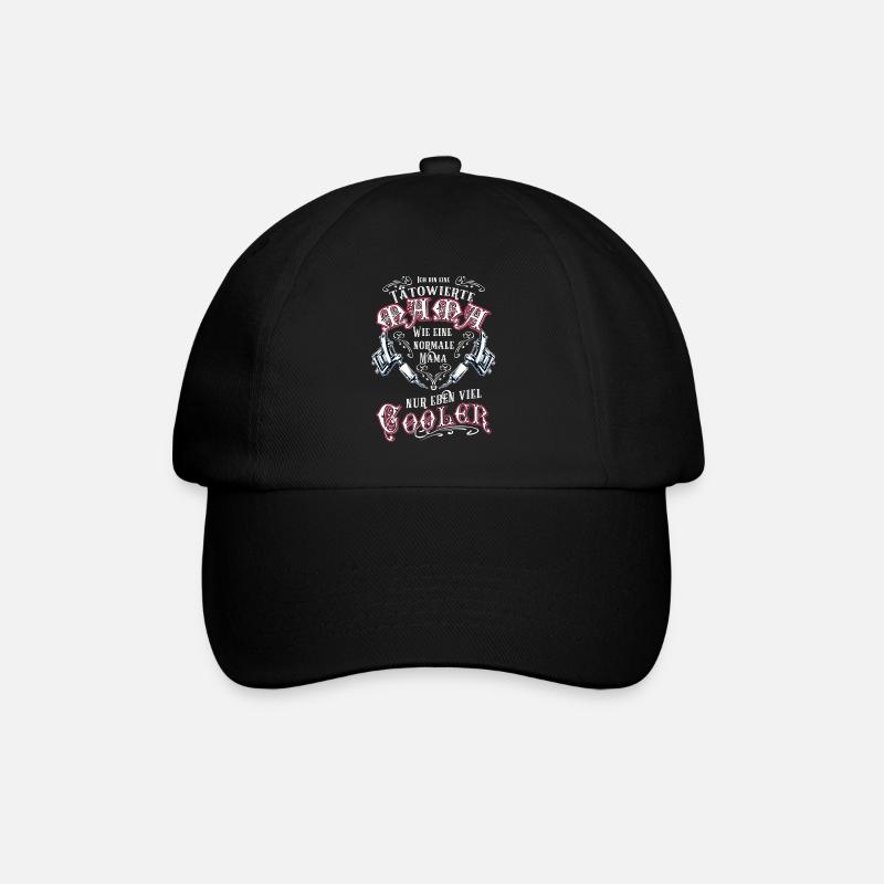 Bin tätowierte Mama - Baseballkappe - Schwarz/Schwarz