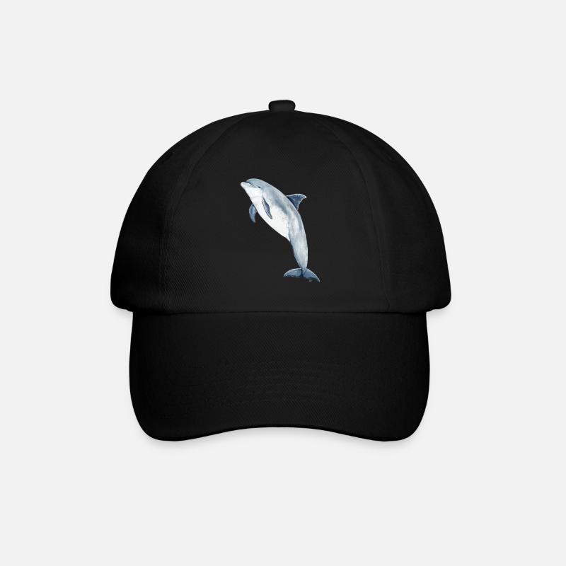 Großer Tümmler - Tümmler - Grand Dauphins - Baseballkappe - Schwarz/Schwarz