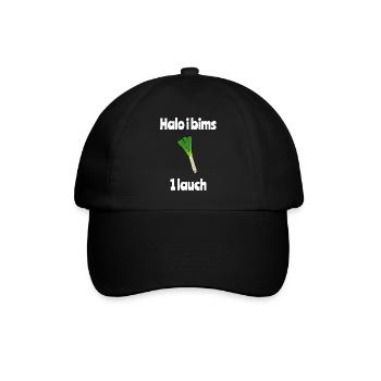 I bims 1 Lauch | Lauch Shirt Lustig - Baseballkappe - Schwarz/Schwarz - Vorne