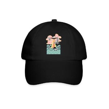 Flamingo - Baseball Cap - black/black - Front