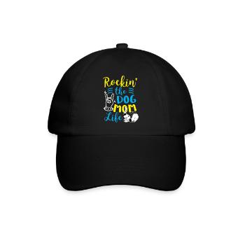Dog Lover Rockin Le Chien Maman Vie Cadeau d’Anniversaire - Casquette classique - noir/noir - Devant