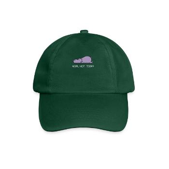 Funny lazy Hippo Nile Horse Nope gift - Baseball Cap - bottle green - Front