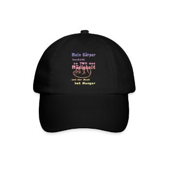 Tired lazy funny funny - Baseball Cap - black/black - Front