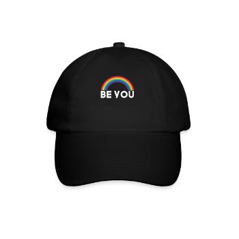 Be You LGBT Support - Baseballkappe - Schwarz/Schwarz - Vorne