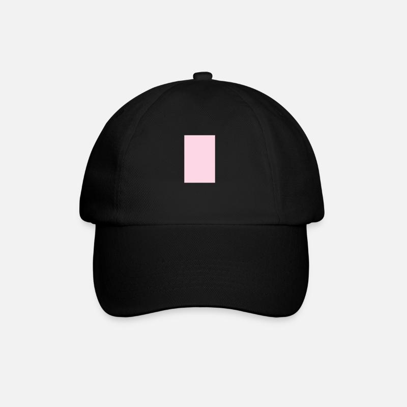 Pink Rectangle Square Square Template for Design - Baseball Cap - black/black
