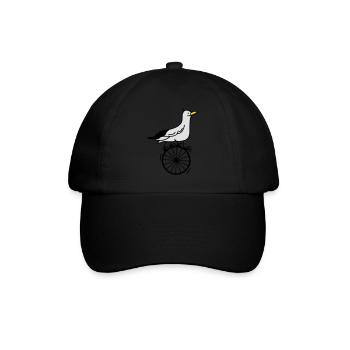 begabte Möwe - Baseballkappe - Schwarz/Schwarz - Vorne