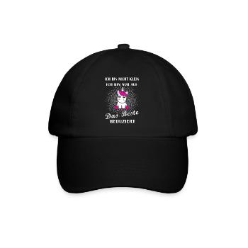 Einhorn auf das beste reduziert cooler Spruch - Baseballkappe - Schwarz/Schwarz - Vorne