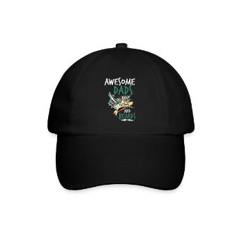 AWESOME DADS HAVE TATTOOS AND BEARDS - Baseball Cap - black/black - Front